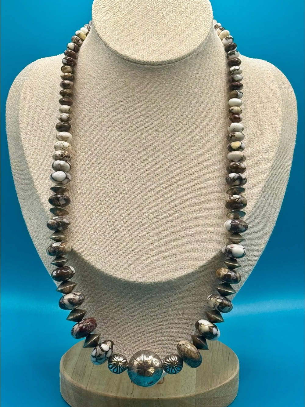 Navajo Sterling Silver Crazy Wild Horse Necklace